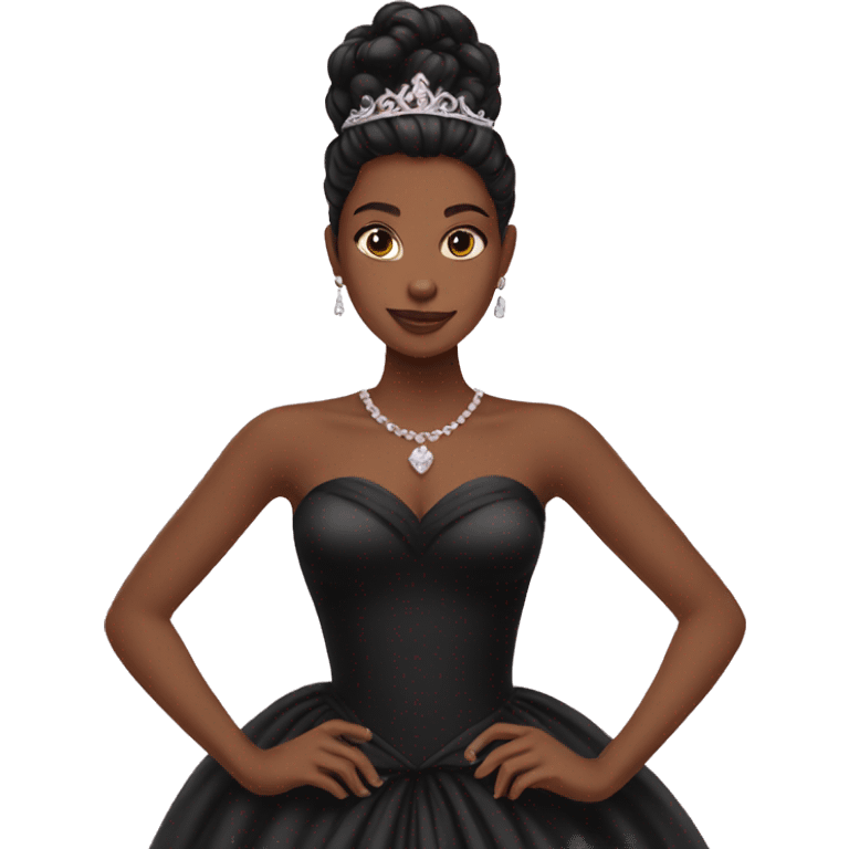 Black dress princess emoji