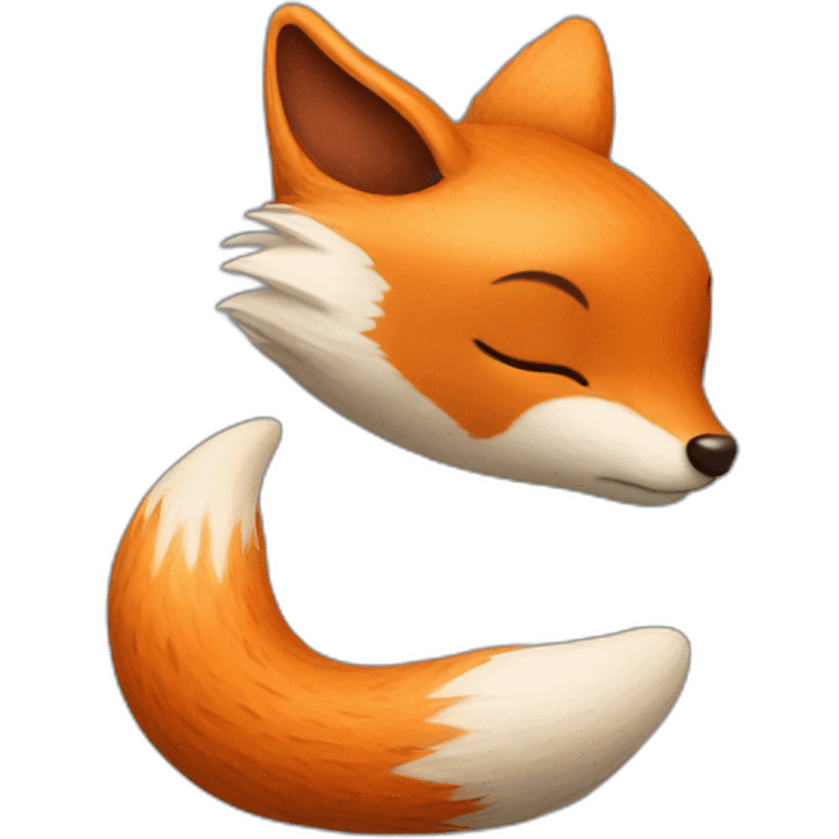 Fox and slug kissing emoji