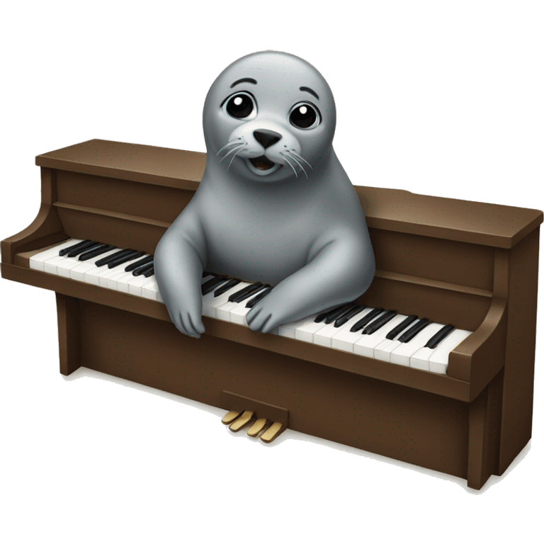 Seal playing piano emoji