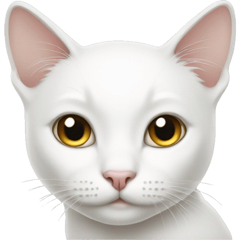 Naked white cat  emoji