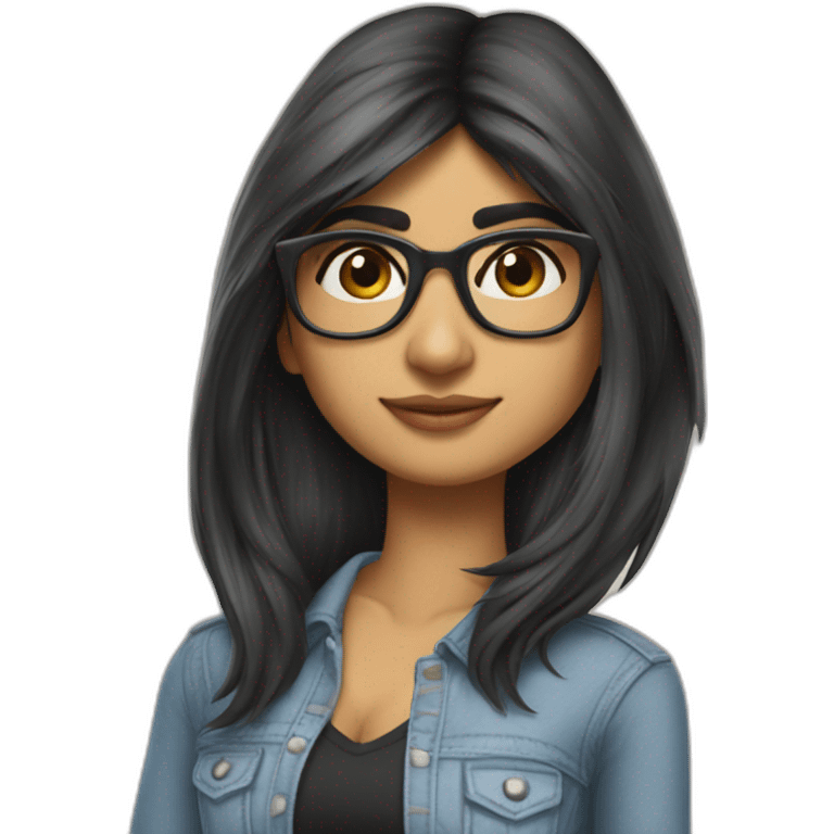 mia khalifa in her typical work clothes emoji