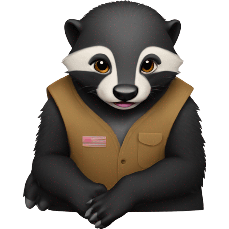 a honey badger with a union job emoji