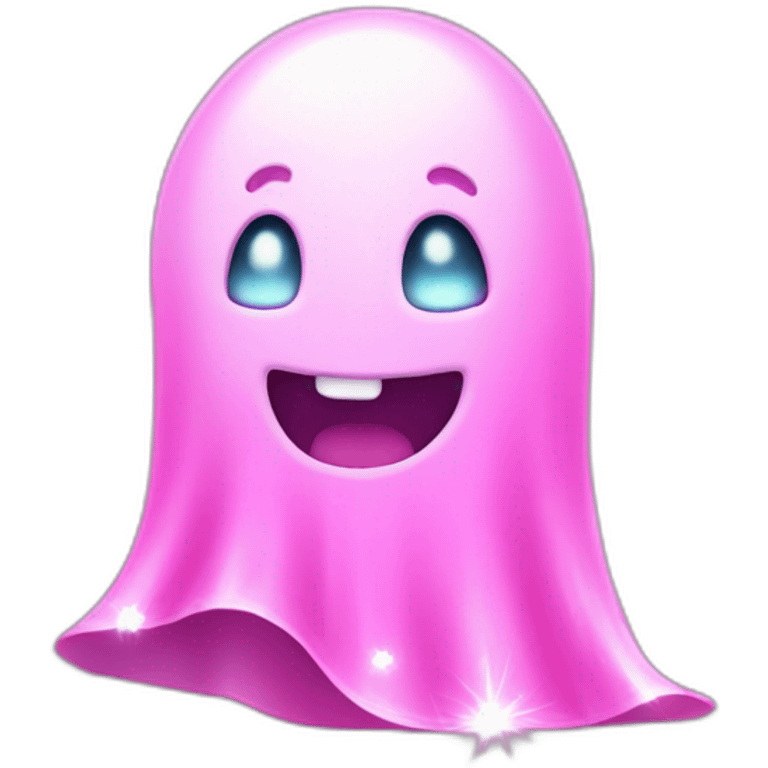 Pink sparkly ghosty emoji