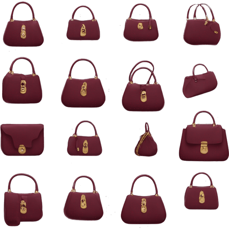 minimalistic burgundy purse miu miu  emoji