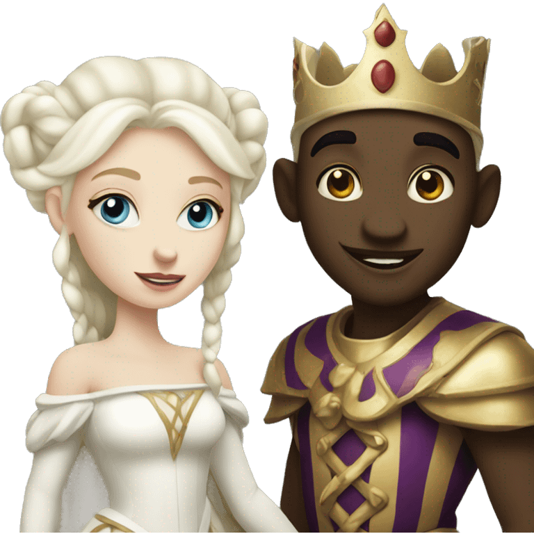 White Princess and white skinned jester emoji