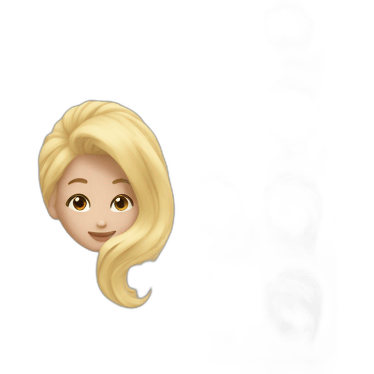 Cheveux blonds emoji