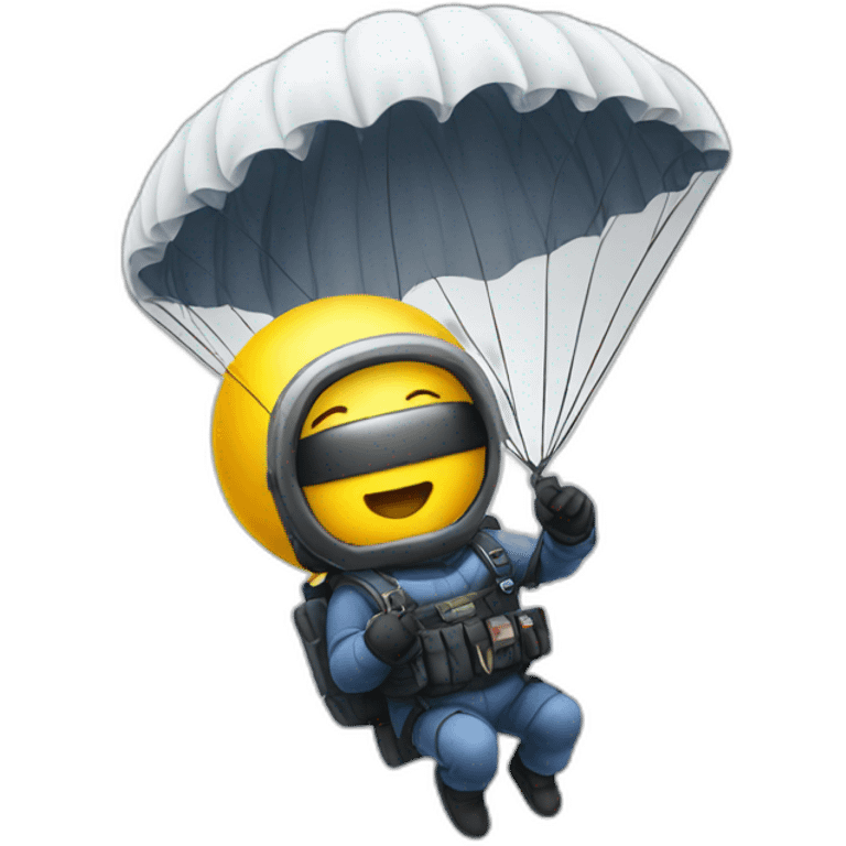 Parachuting any holding a sign that says raid emoji