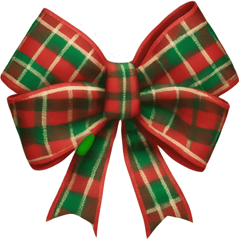 Plaid Christmas bow  emoji