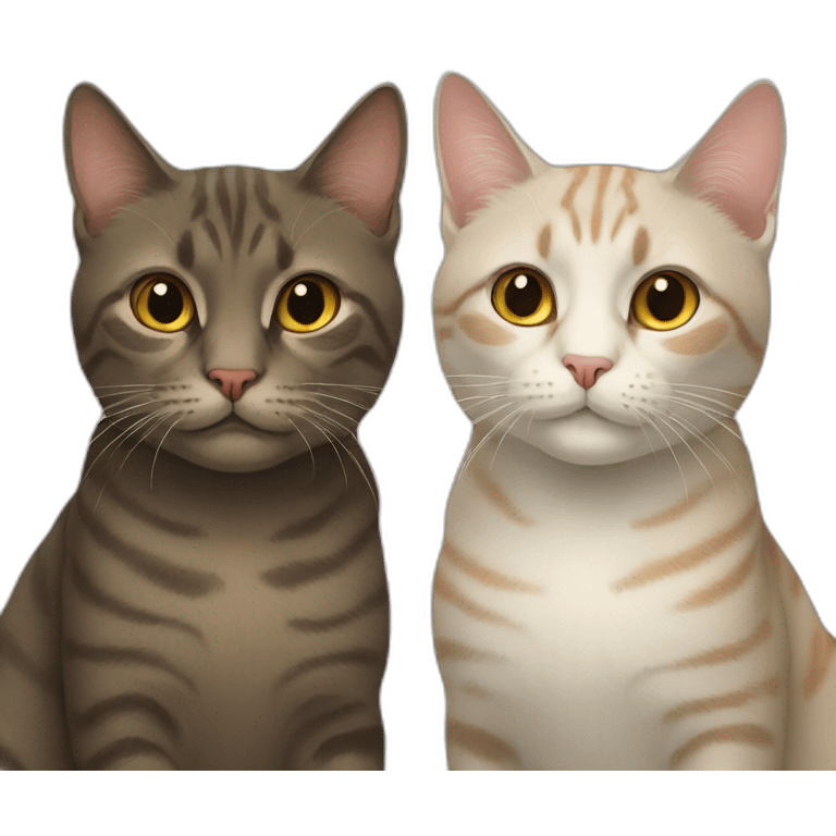 two cat emoji