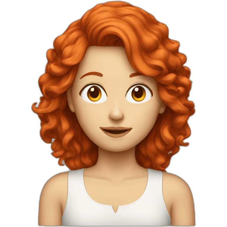 redhair computer emoji