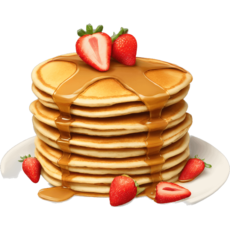 Pancakes with strawberries  emoji