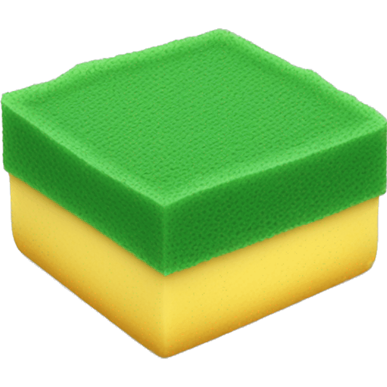 green flat square dish sponge emoji