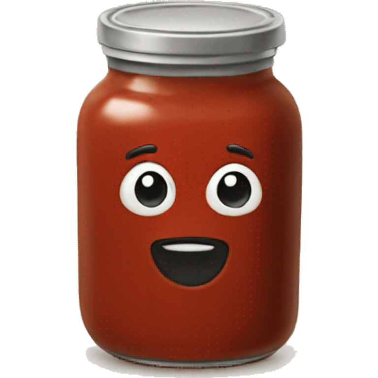 a jar of pasta sauce with no pasta on top emoji