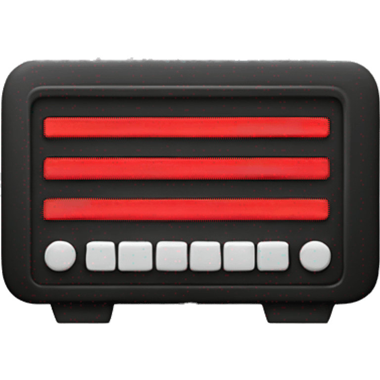 black and red radio signal emoji