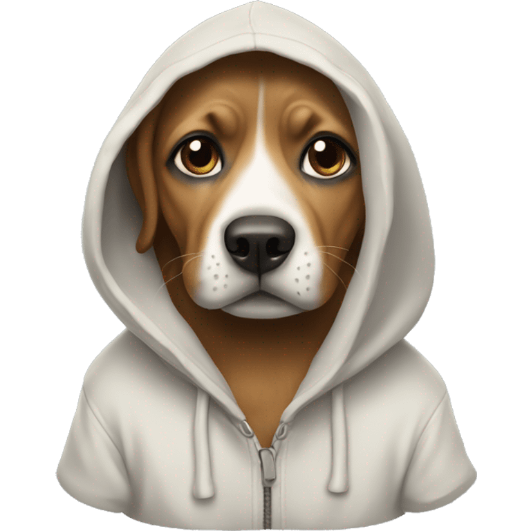 dog wearing a hoodie emoji