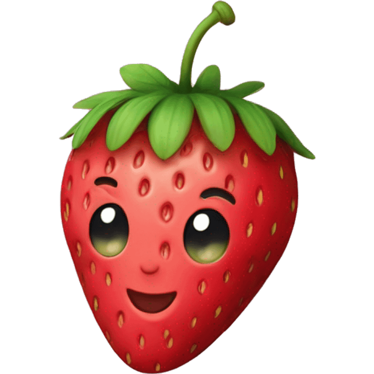 strawberry with a pink ྀིྀི  emoji