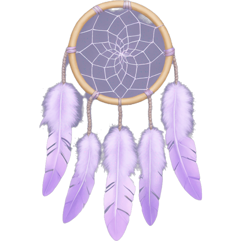 Pastel lilac dreamcatcher emoji