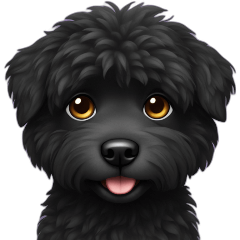 black fluffy dog emoji