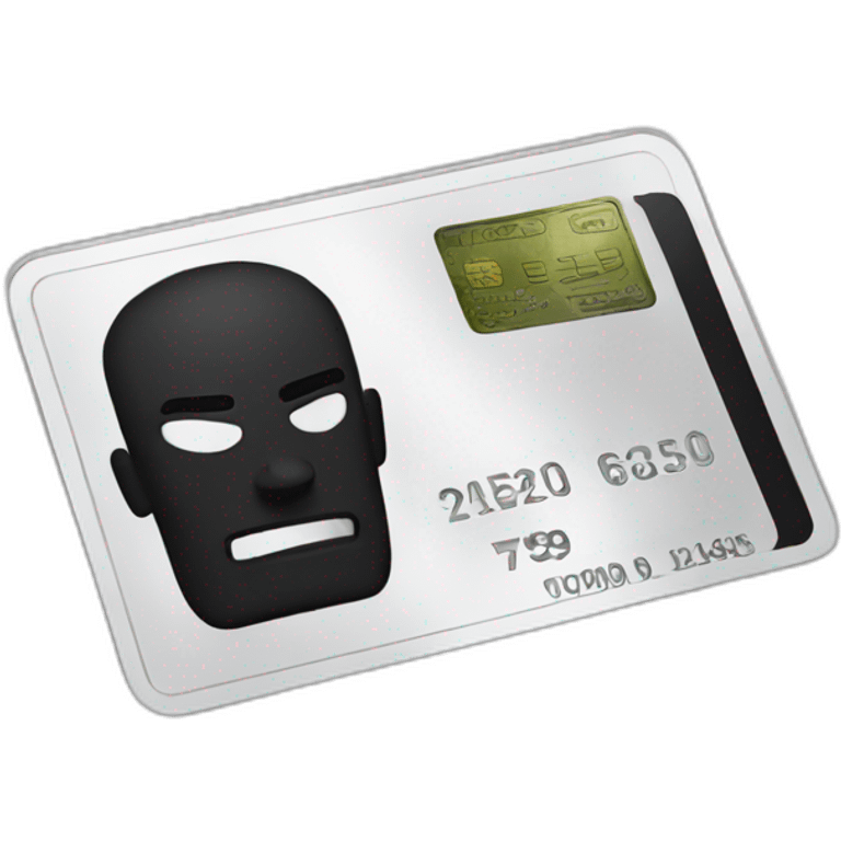 black metal debit card emoji