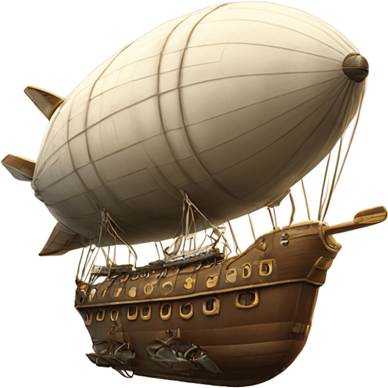 Airship with strong arms hold up a thumbs up emoji