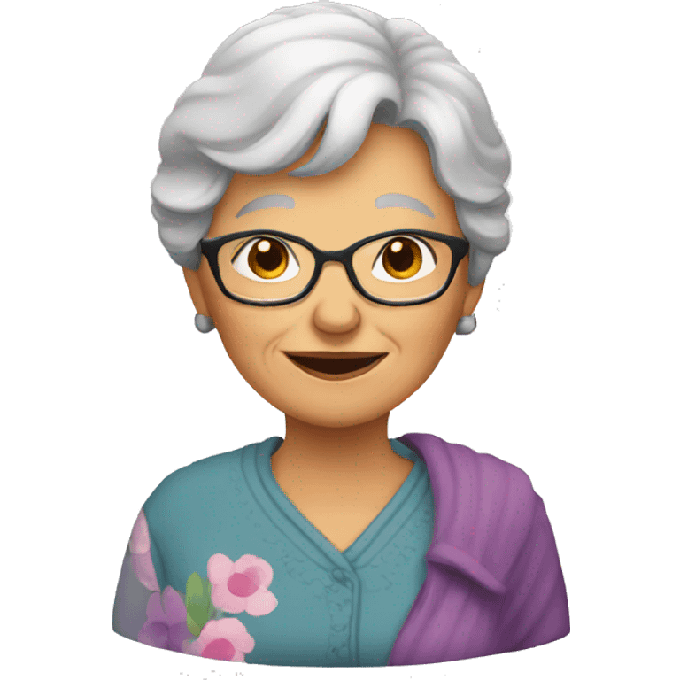 Granny with family emoji