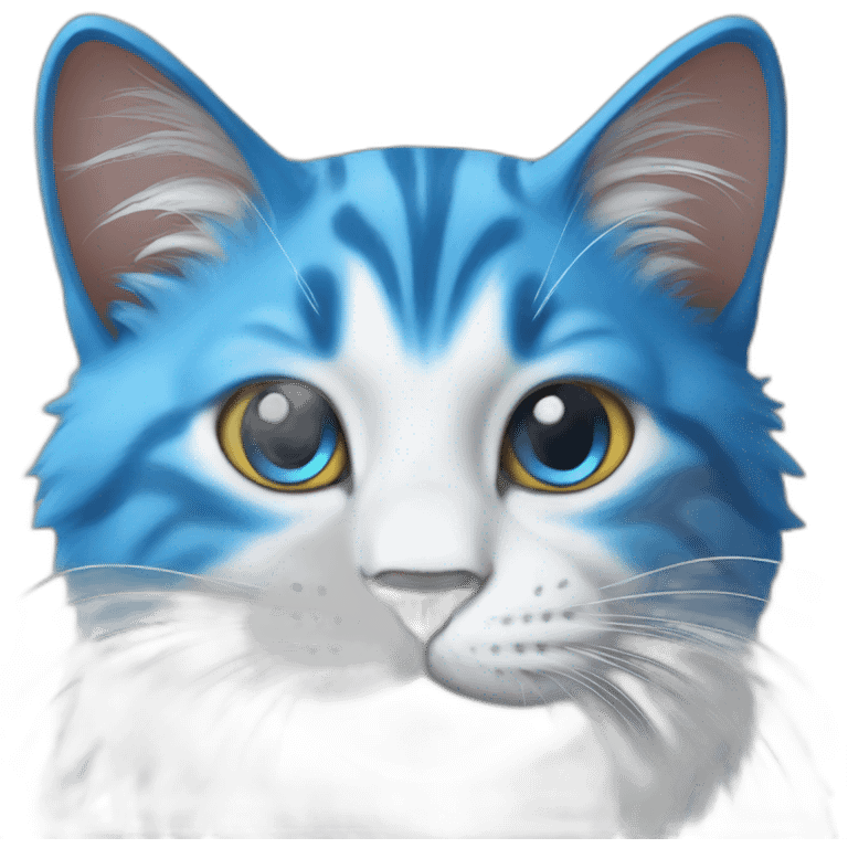 Blue smurf cat emoji