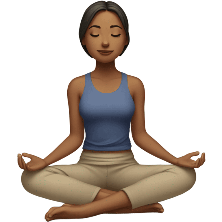 Girl who do meditation  emoji