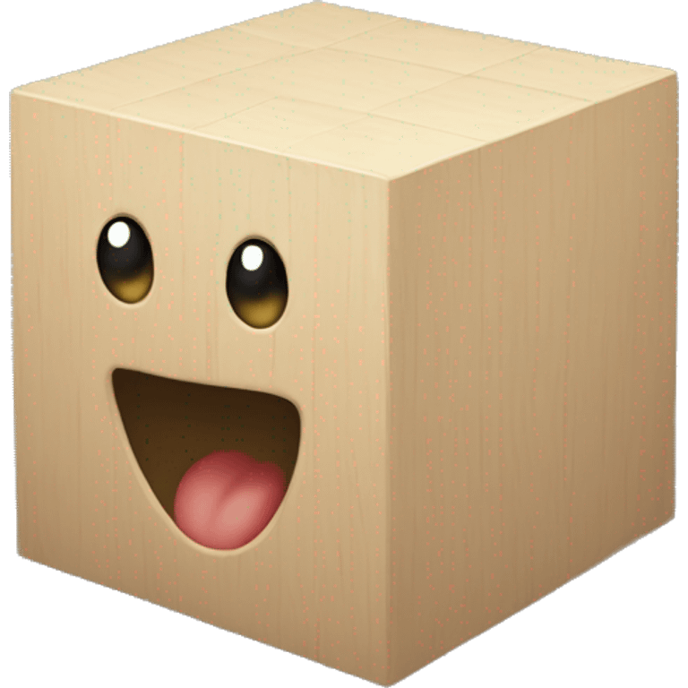 Cubo en movimiento  emoji