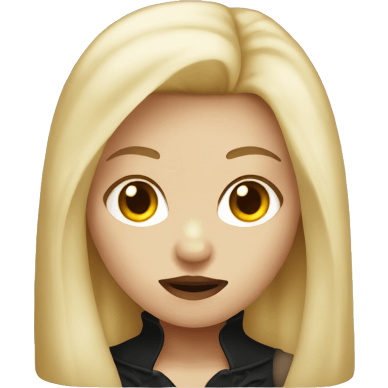 Vampire girl with blonde hair emoji