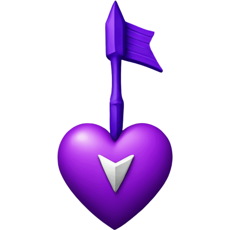 A Purple Heart with an arrow threw it emoji