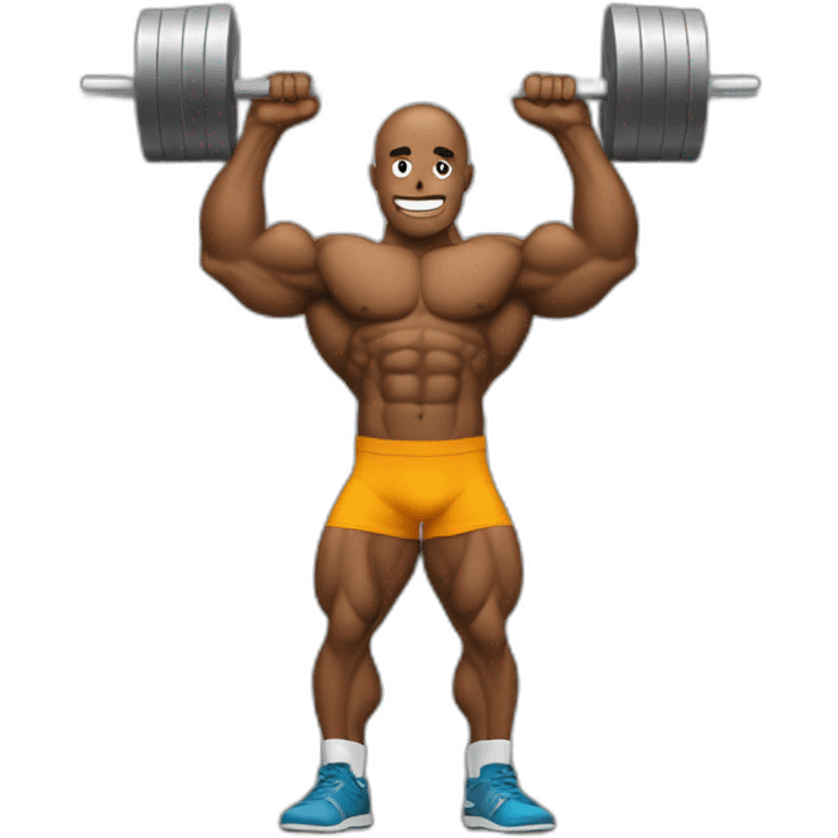 bodybuilder weightlifting emoji