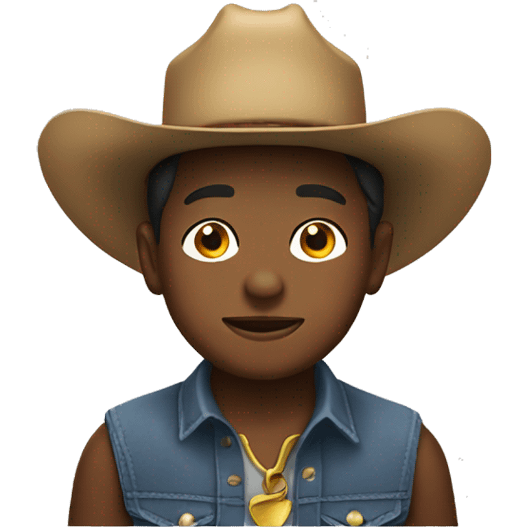 small boy with cowboy hat  emoji