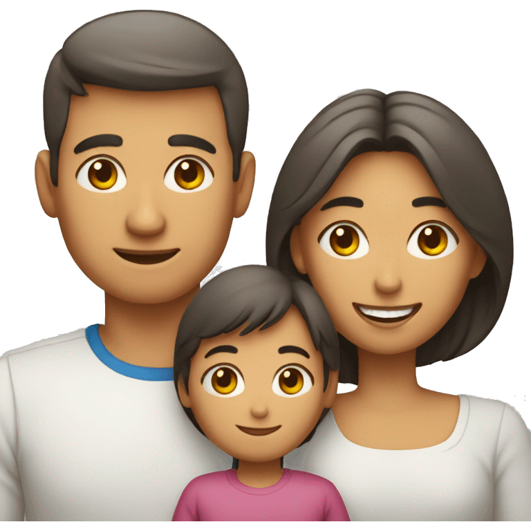 familia mujer, padre e hijo emoji