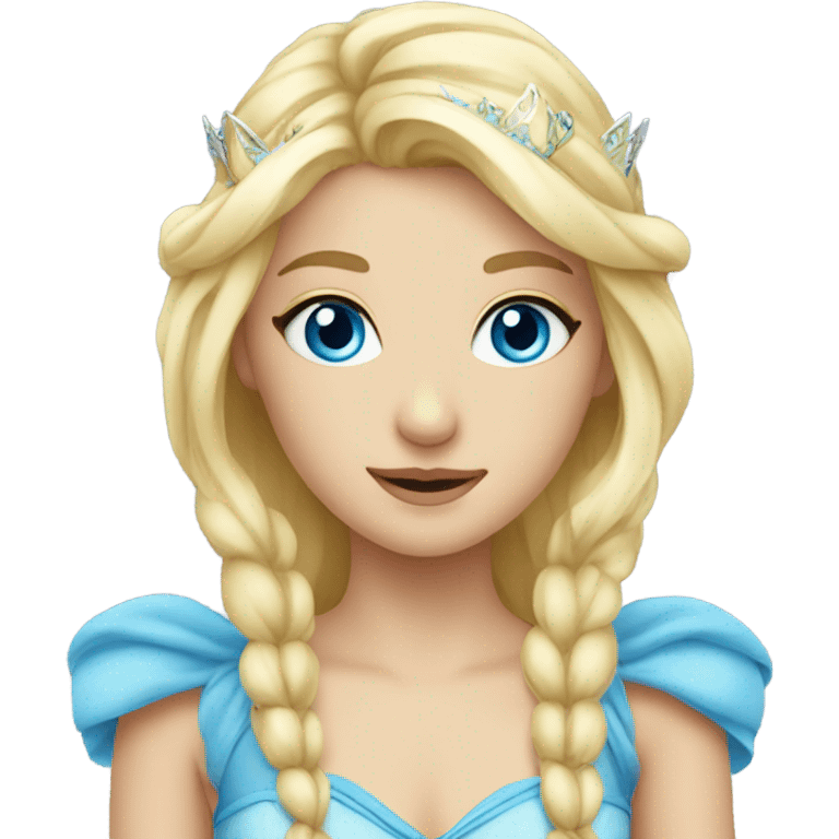 Blond fairy princess blue eyes emoji