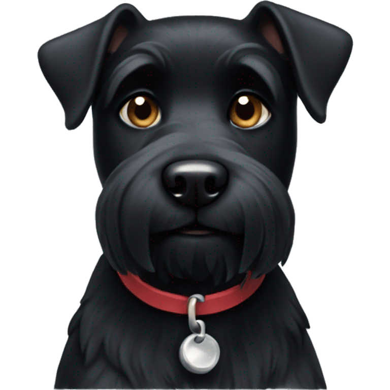 All Black Terrier dog emoji