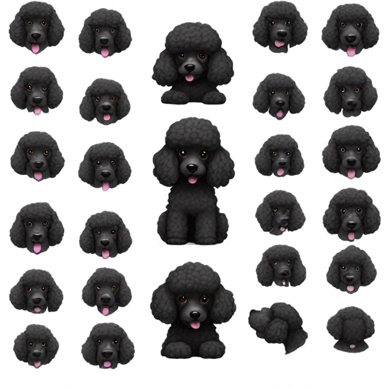 Black mini poodle emoji