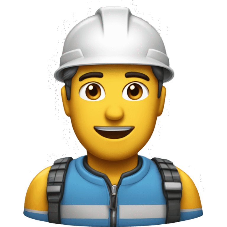 ingeniero con casco blanco  emoji