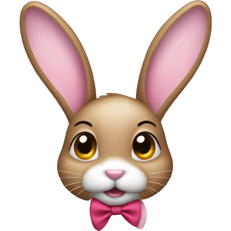 Bunny with a bow on it’s ear emoji