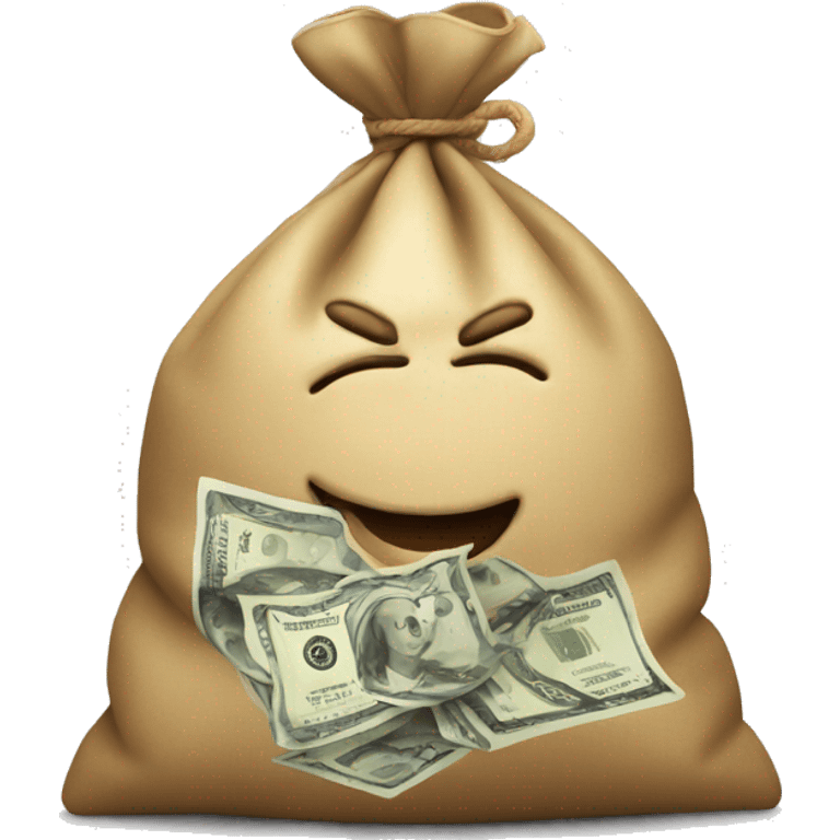 Money bag celebrating  emoji