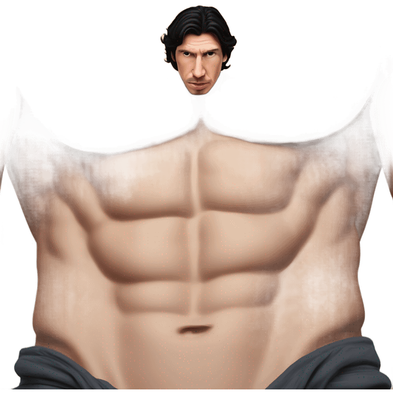 Adam driver with abs emoji