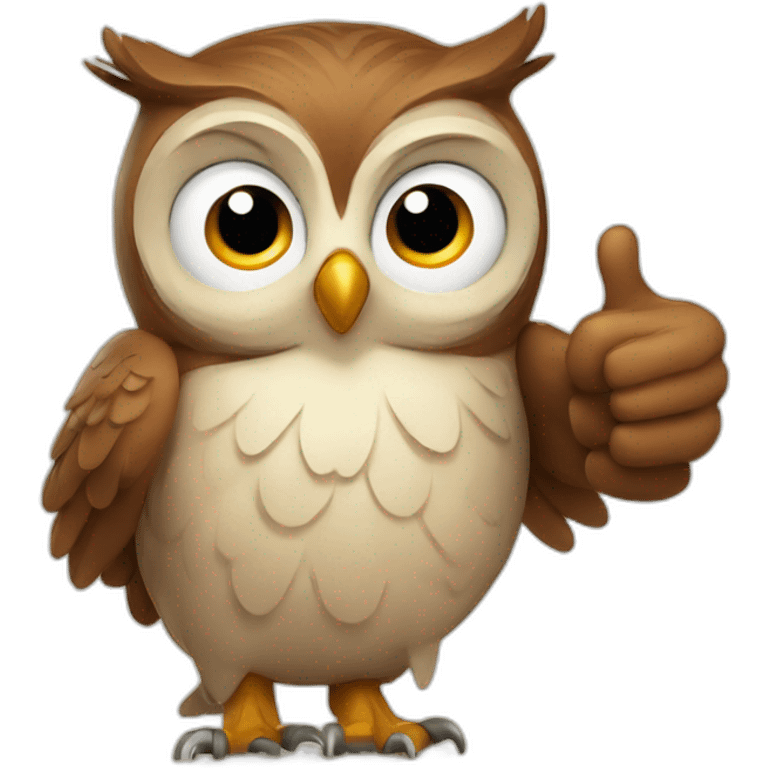 Happy Owl thumbs up emoji