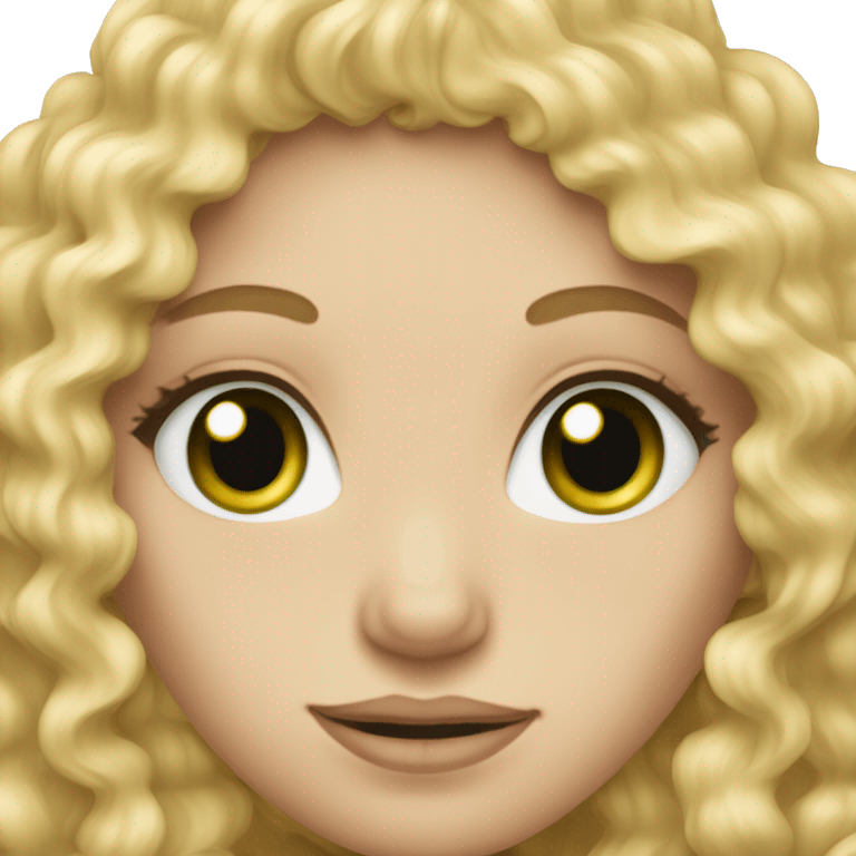 green eyed blonde curly white skin girl emoji