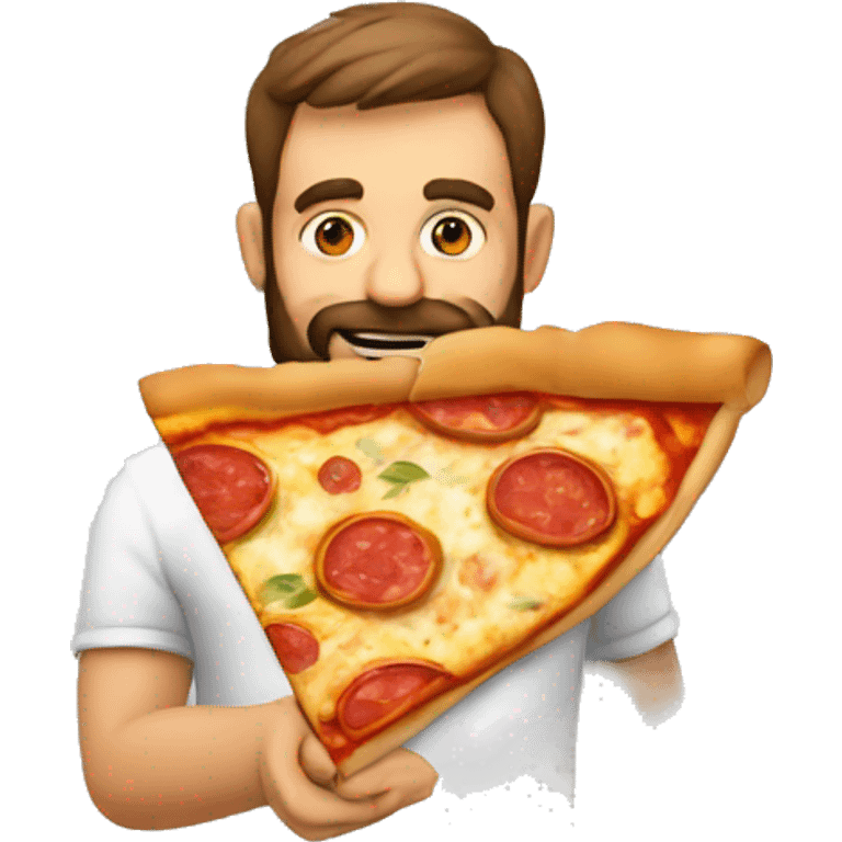 Barbu avec une pizza  emoji