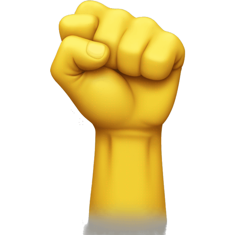 create a arm with a fist that is yellow emoji