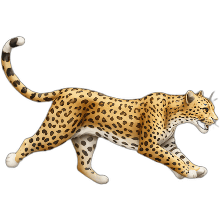 Running leopard emoji