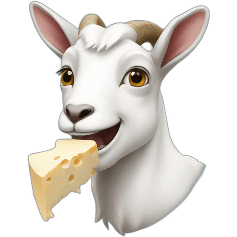 goat eat cheese emoji