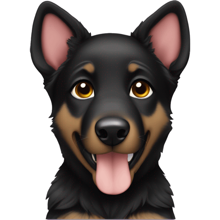 female black german Shepard puppy  emoji