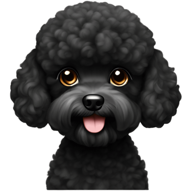 mini black bichon poodle emoji