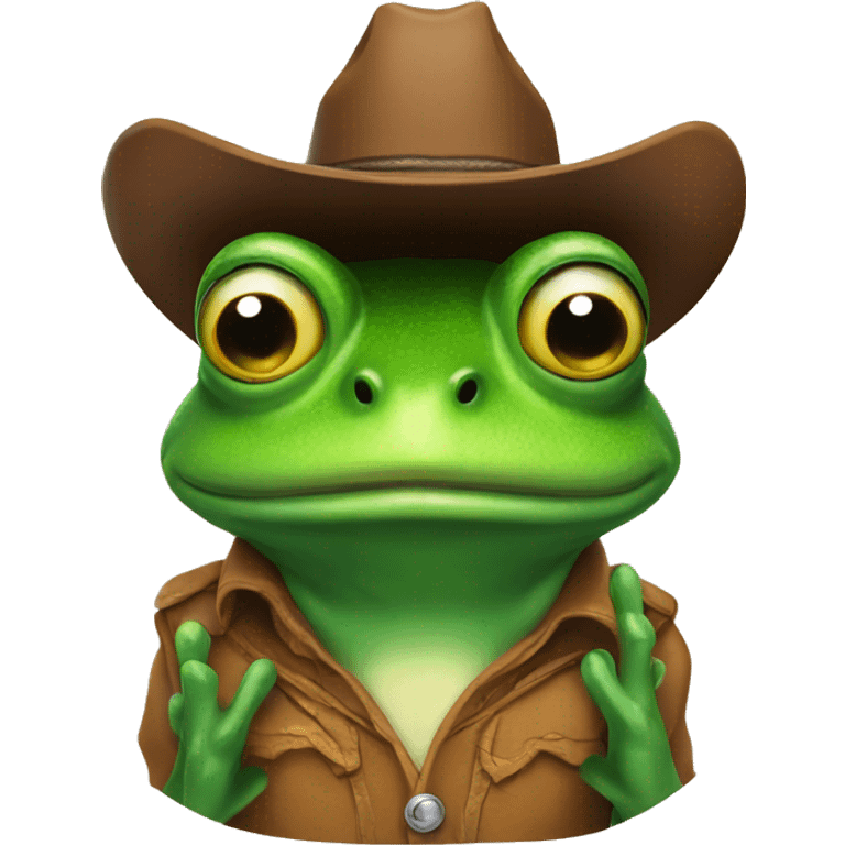 Cowboy frog emoji