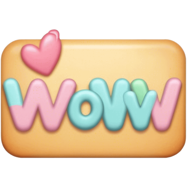 pastel sign say "wow" emoji